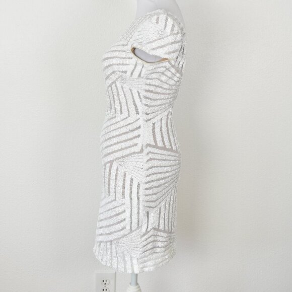 Dress the Population Tabitha Cap Sleeve Sequin Dress - M - Picture 6 of 11